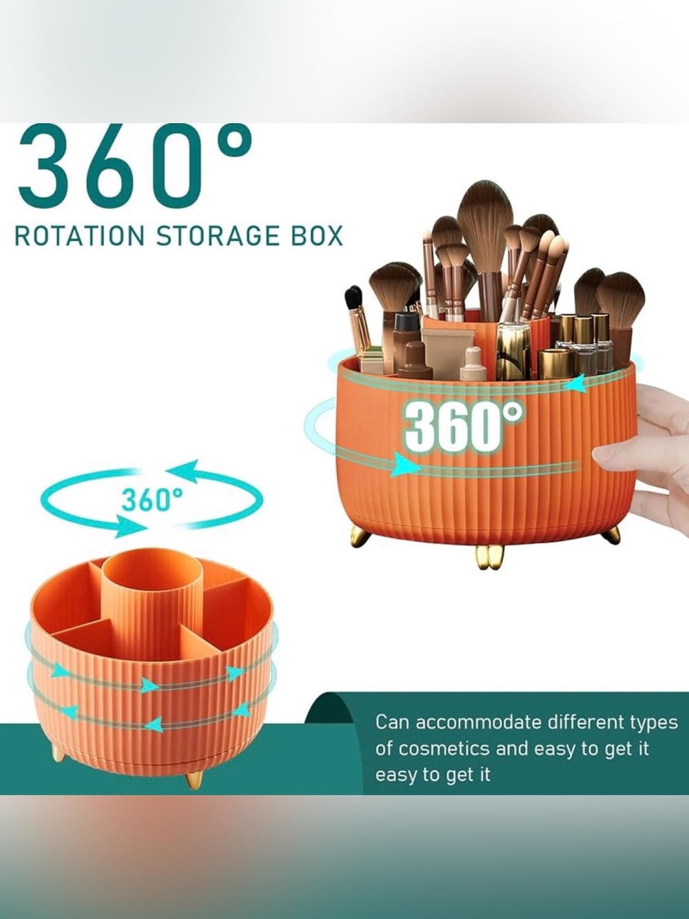 7/$70 Bundle 360 Rotating Makeup Brush Organizer 🔖
